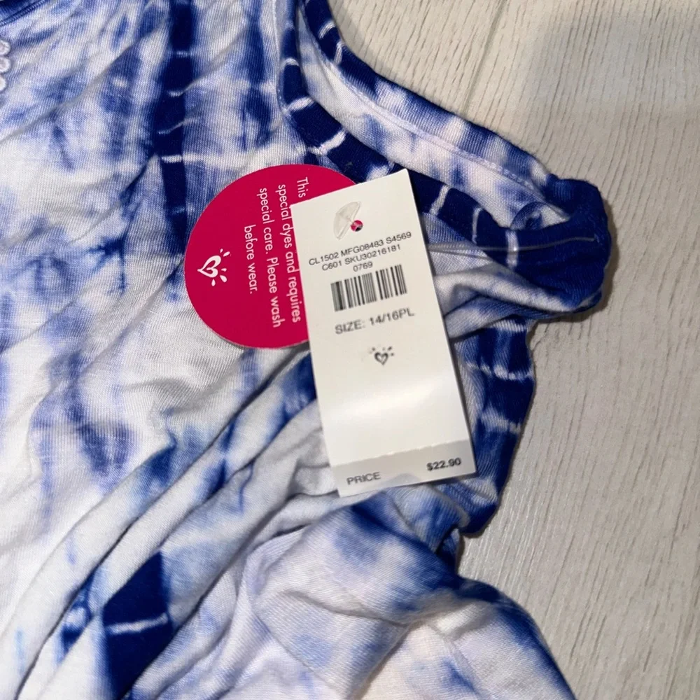 New Justice tie dye tank top